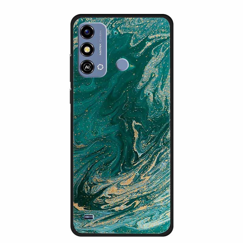 Мягкий силиконовый чехол для ZTE Blade A53 / A53Pro / A53Plus Чехол Мраморный ТПУ Черный Защитный чехол для ZTE Blade A53 Plus Чехол Funda
