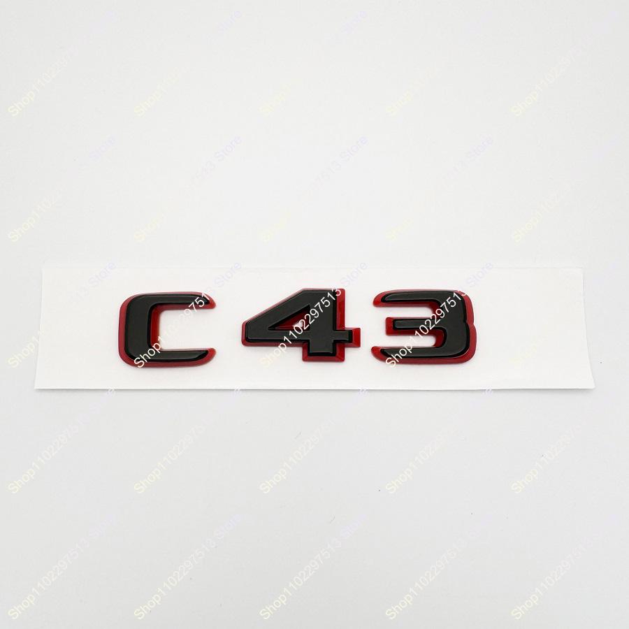 ABS 3D Car Trunk Bicolor letters Logo Badge Decals Sticker For C43 C63 C63S Emblem W204 W205 W206 Series