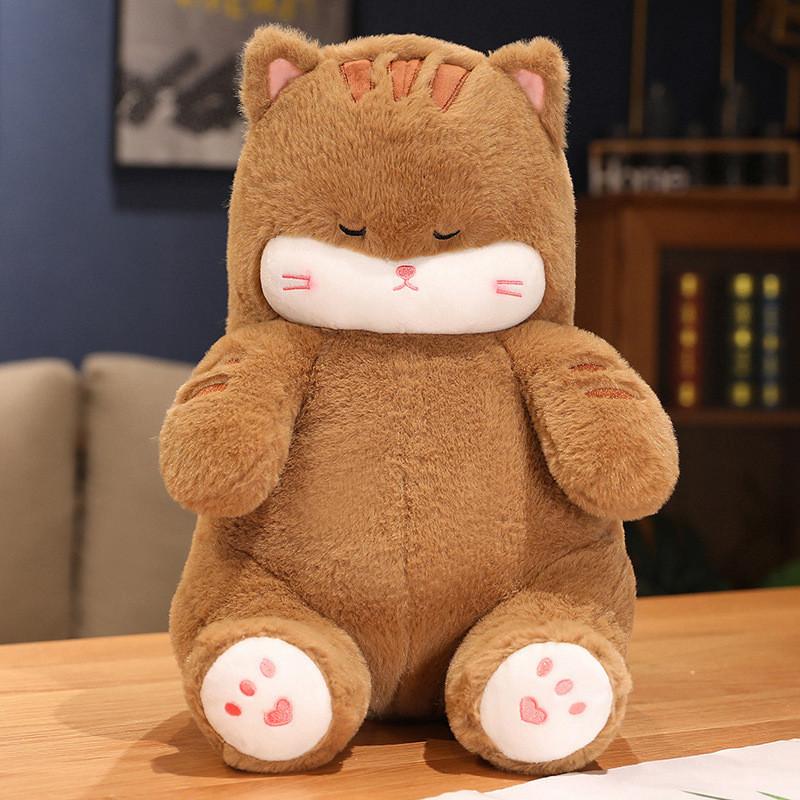 Кот Спящая Плюшевая Игрушка Мультяшная Мягкая Кукла Спальня Животное Украшение Подарок Детям