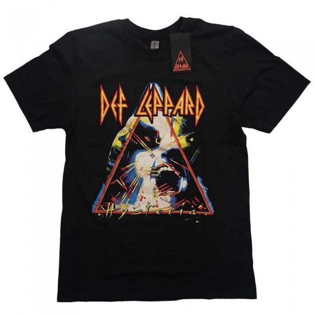 Унисекс Хлопковая Футболка Def Leppard Hysteria для Взрослых