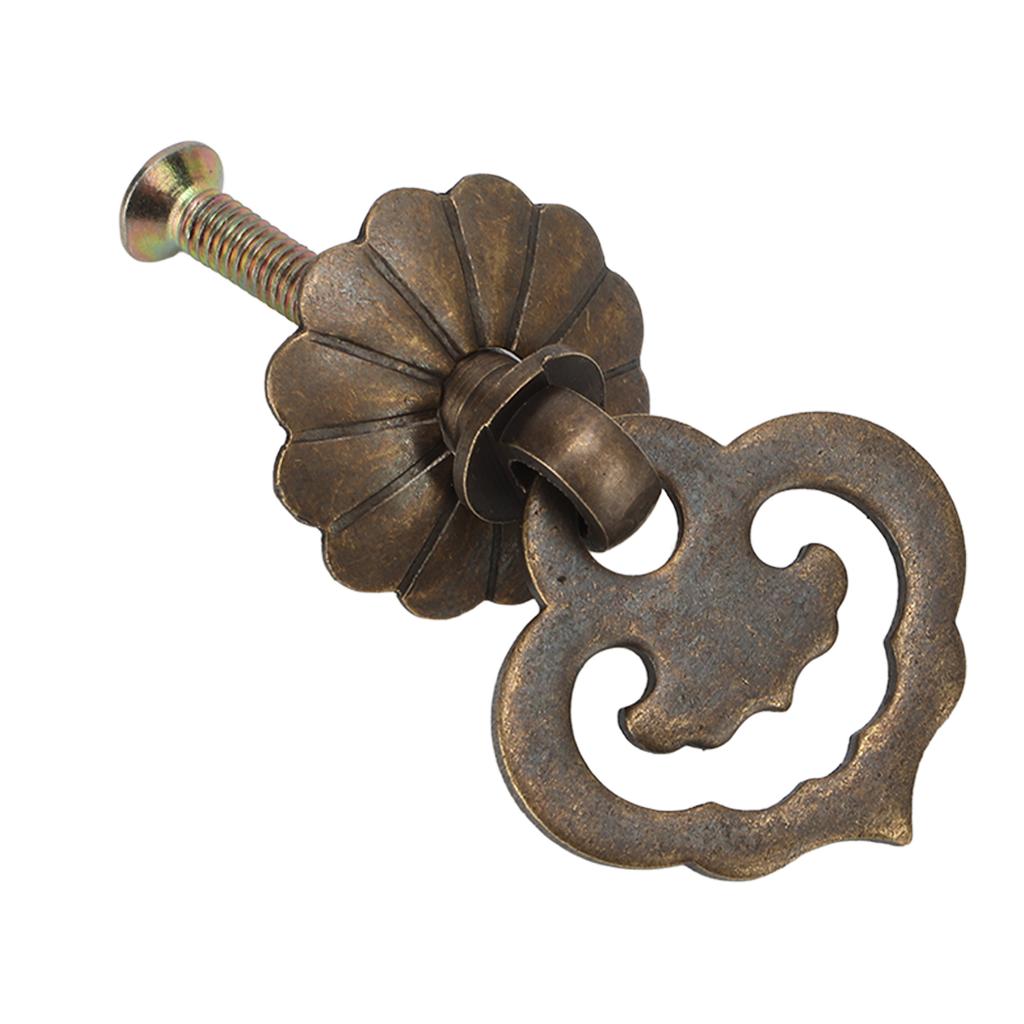 4set Antique Cabinet Handles Bronze Color Auspicious Clouds Shape Vintage Style Decorative DIY