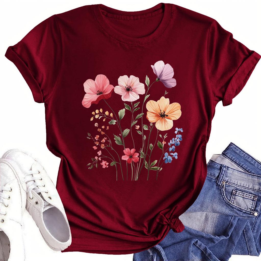 Toddler Girl Boy T-Shirts Kids Top Boys And Girls Printed Short Sleeved T-shirt 1-12Y