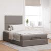 Cadre de lit avec matelas - Maison Exclusive - 120x200 cm - Tissu taupe - Rangement sous le lit