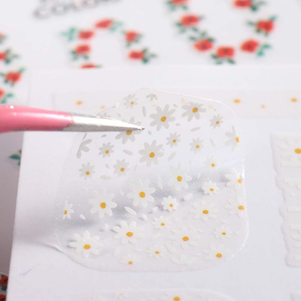 Manicure Spring Summer Floral Nail Foils Strawberry Tulip Flower Nails Decals 3D Nail Sticker