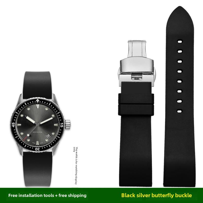 20 мм 23 мм Резиновый Ремешок Для Blancpain Fifty fathoms 5000 5015 5066 5200 Быстросъемный Ремешок Для часов Для мужчин женщин универсальный Браслет