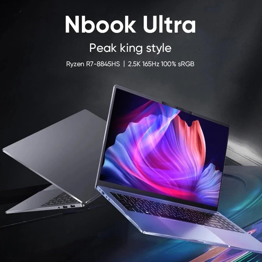 GZBOX laptop AMD Ryzen 7 8845HS to with Window11 Pro 32GB DDR5 5600Mhz 2280 NVME SSD 1TB Metal shell power video Laptop Note Note 16-inch (up 5.1GHz)