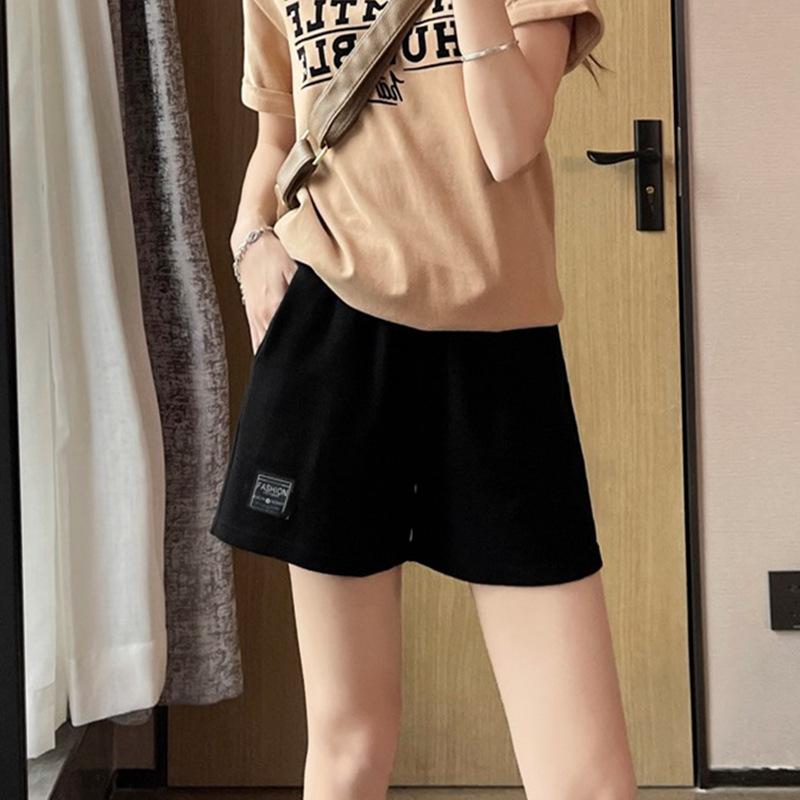 Waffle Sports Shorts Women's Summer 2025 New Korean Version of Loose High Waist Home Wide Leg Hot Pants Wear Wholesale
