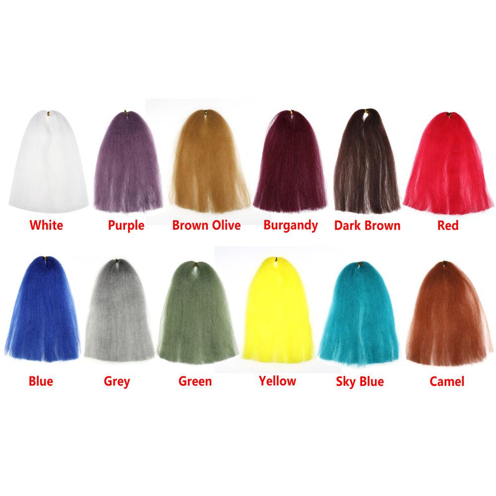 6 упаковок для вязания мушек, мягкие шелковистые волокна EP, синтетический материал с длинными волосами для приманки для мелкой рыбы, стримера, рыболовной приманки
