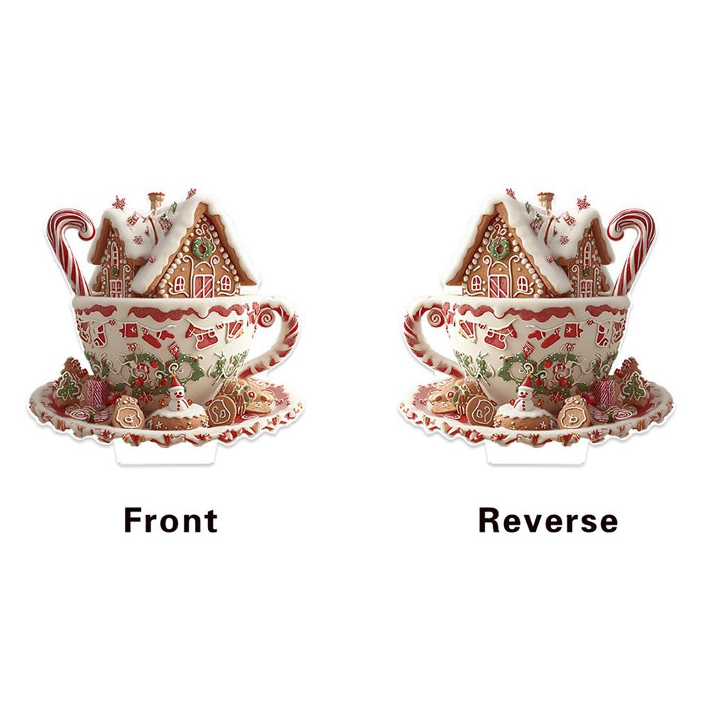 Рождественское украшение стола, милые таблички в виде домика для конфет, центральные элементы для украшения домашней столешницы