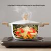 Керамический суповой горшок CateMaker серии "Клен", шестиугольный, с двумя ручками