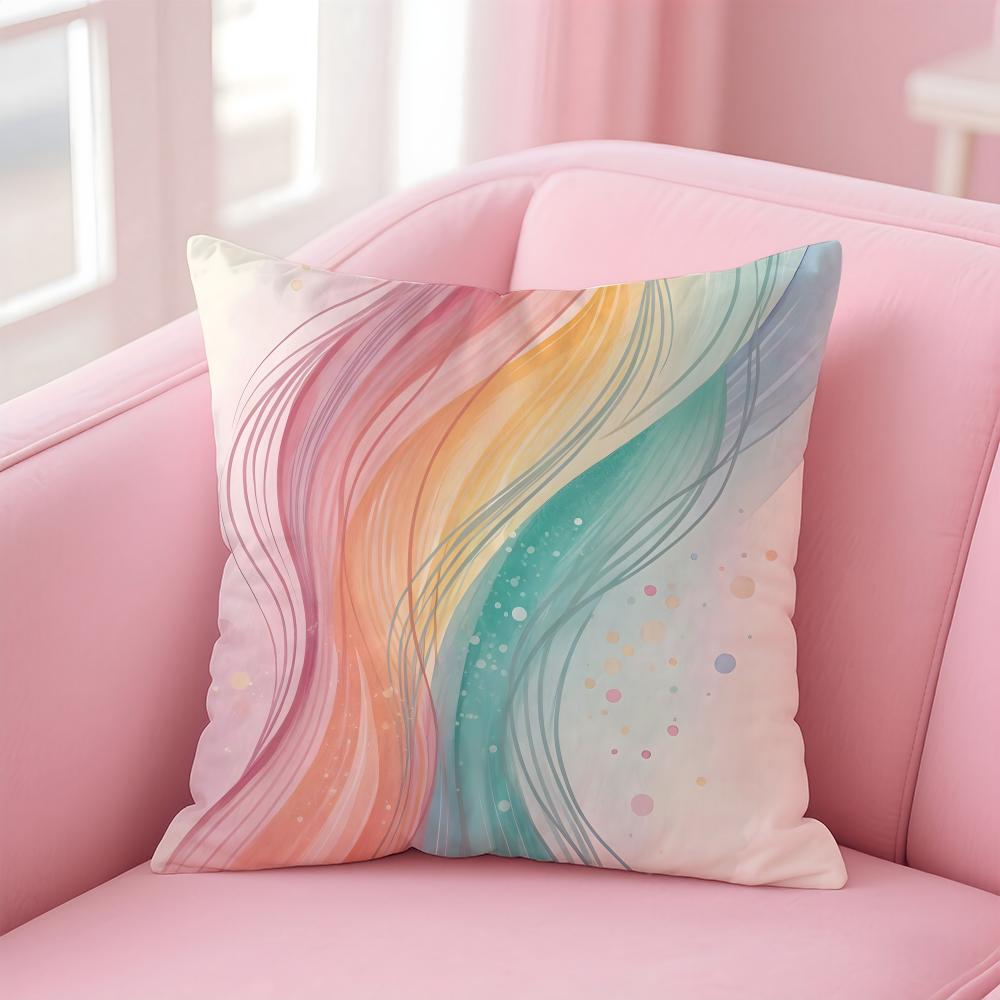 Pure color blending Cushion Cover Comfortable Reversible Pillow Cover Ideal for Car Sofa Bedroom  Beyond