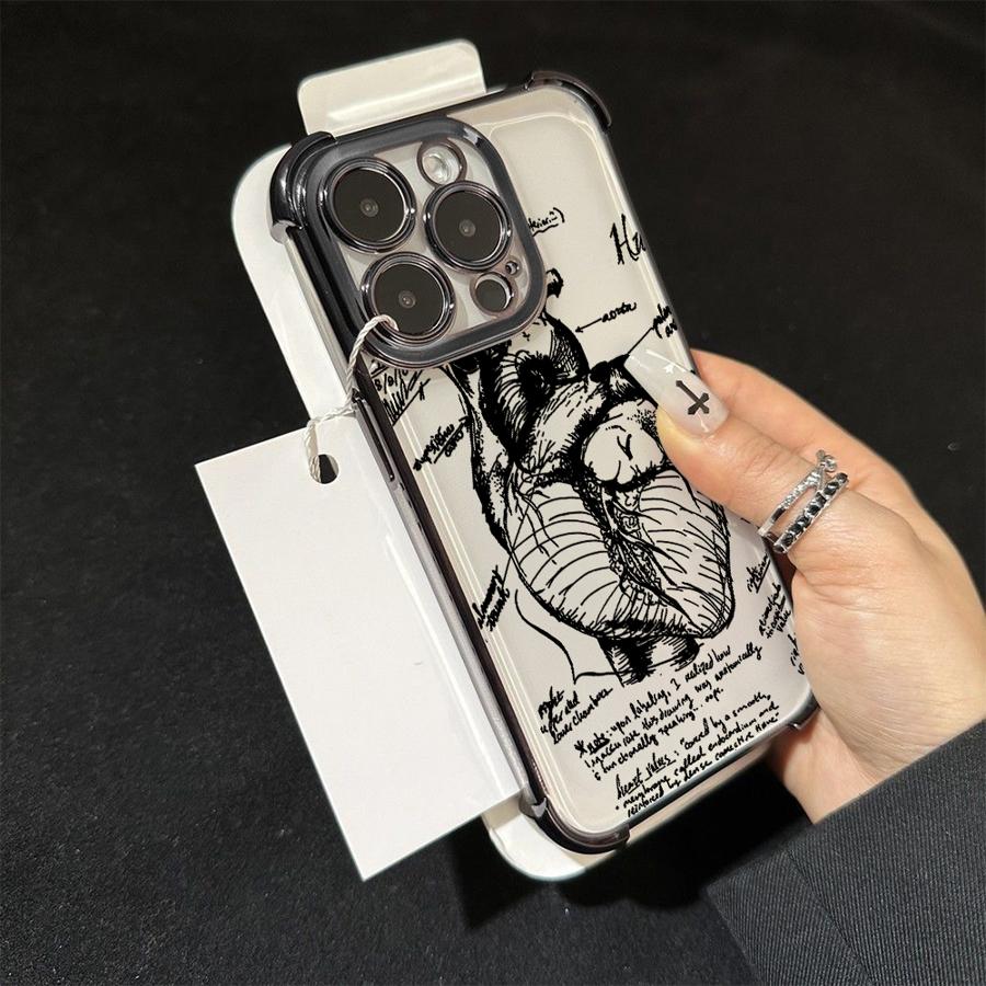 Чехол для телефона Funda Case для Apple iPhone 17 Pro Max 15 16 17 XS XR 14 12 Plus 11 Air 13 Этот рисунок - мое сердце