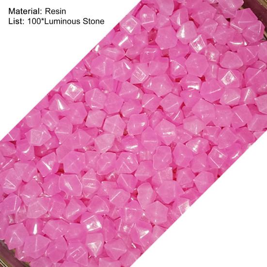 100 шт. Аквариумный камень, экологически чистый, красивый, портативный, светящийся в темном ромбе, светящаяся каменная рыба