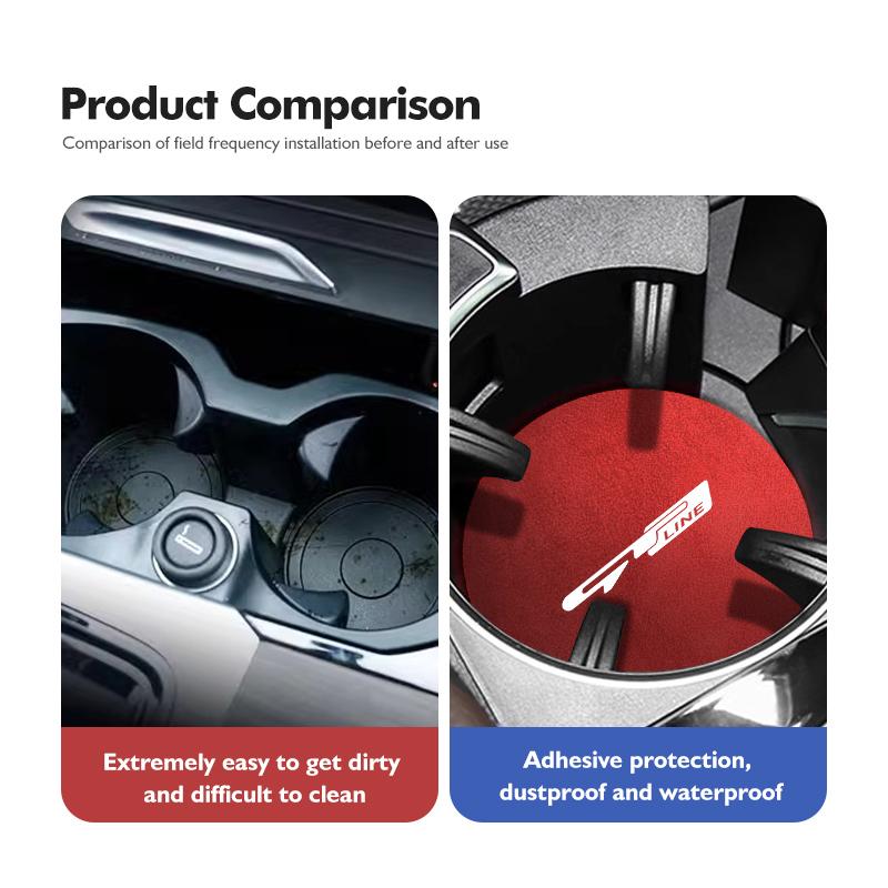 Car Anti Slip Mat Coaster Water Cup Slot Decorate Accessories For KIA gt gtline Xline ceed Forte RIO STINGER Seltos K3 K4