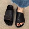Sheepskin Version~ 2025 New Summer Leather Outer Wear Thick-soled Non-slip Sandals Lazy Shoes Half-toboken Slippers Women