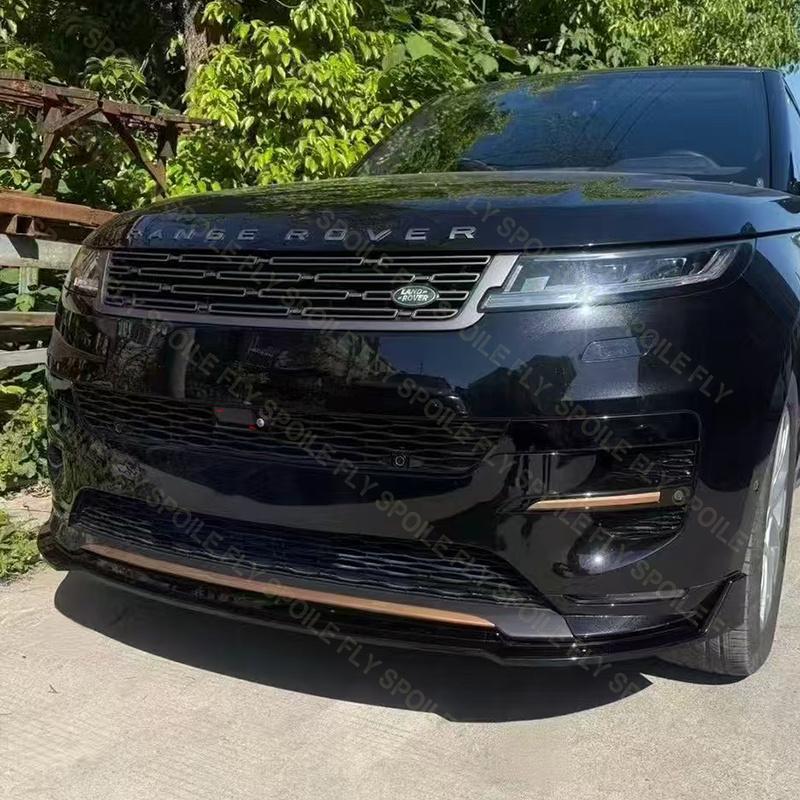 Для Land Rover Range Rover Sport 2025 2025 2025 2026 Высококачественный ABS 3 шт. Передний сплиттер бампера спойлер кузовной комплект Глянцевый черный