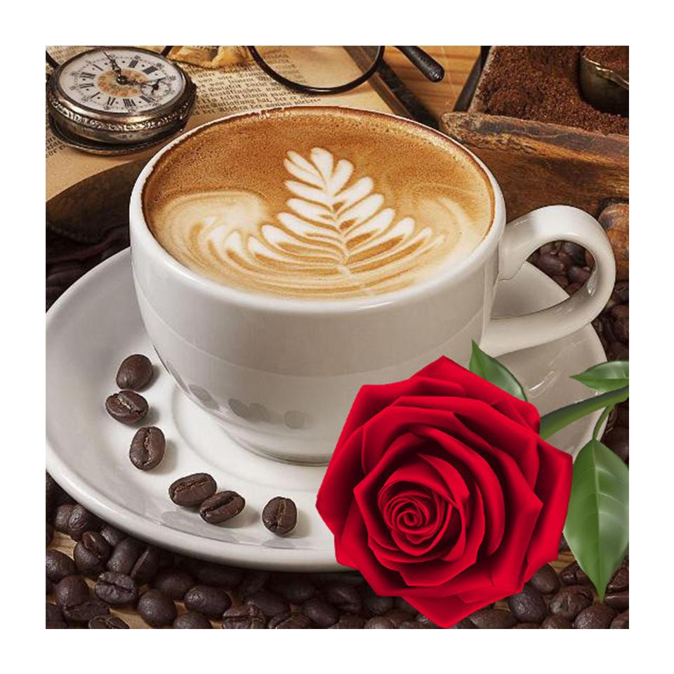 5D DIY полная круглая алмазная живопись кофе Алмазная вышивка горный хрусталь картина вышивка крестиком мозаика украшение дома подарок