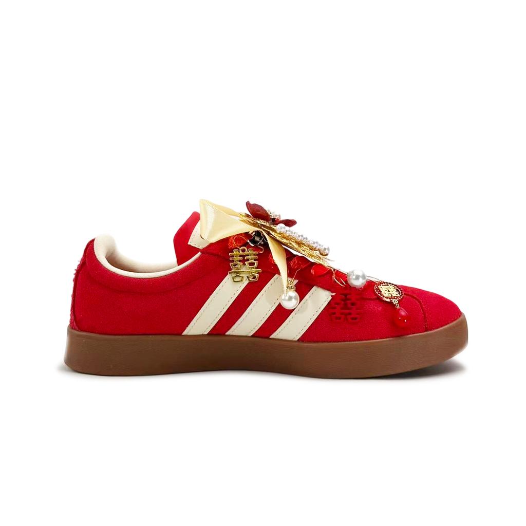 Adidas Vl Court Classic Abrasion Resistant Low top Skateboard Shoes Unisex KK3774(Team1077-)