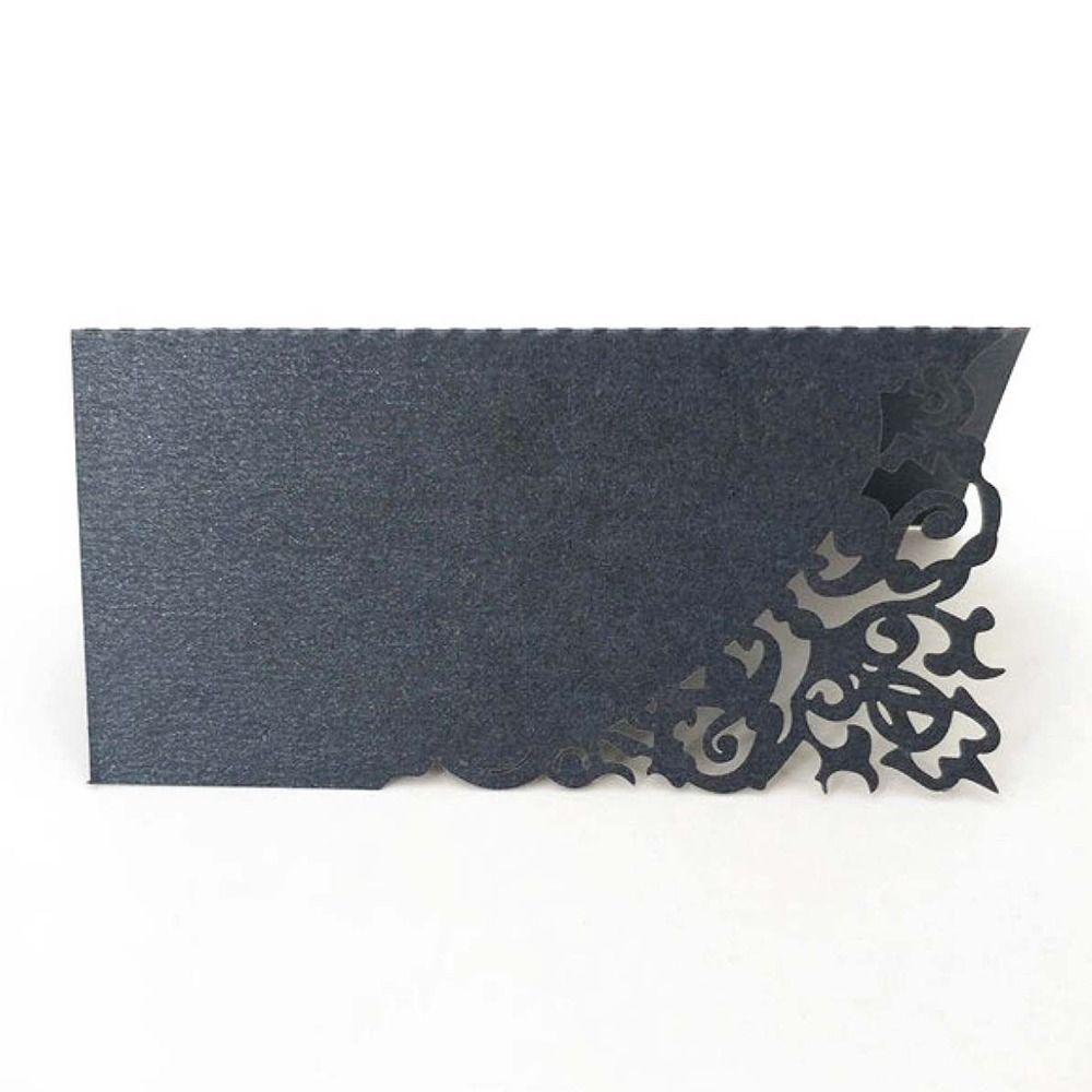 10 шт. Свадебные настольные карточки с лазерной резкой, пустые бумажные карточки с номером и именем, складные, элегантные карточки с номером места, для банкетных столов