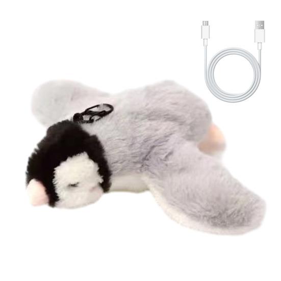 Yousheng Машущая Птица Игрушка для Кошек Перезаряжаемый Машущий Воробей с Чирикающими Звуками Кошачья Мята Интерактивная Плюшевая Игрушка-Птица для Игр и Упражнений Кошек