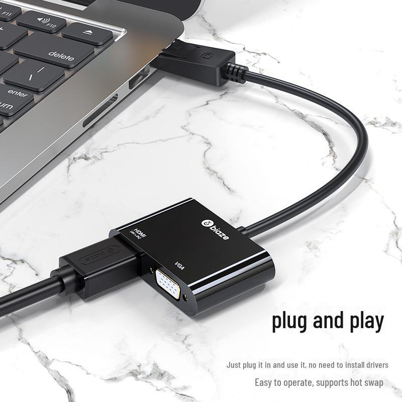 Biaz 2-в-1 кабель-адаптер DP на HDMI/VGA 4K