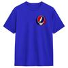 Unisexs Gratefuls Deads Red And Blue Skull TShirts Cotton Tees Summer Retro Short Sleeves TShirt O Neck Harajuku Print Tee Shirt