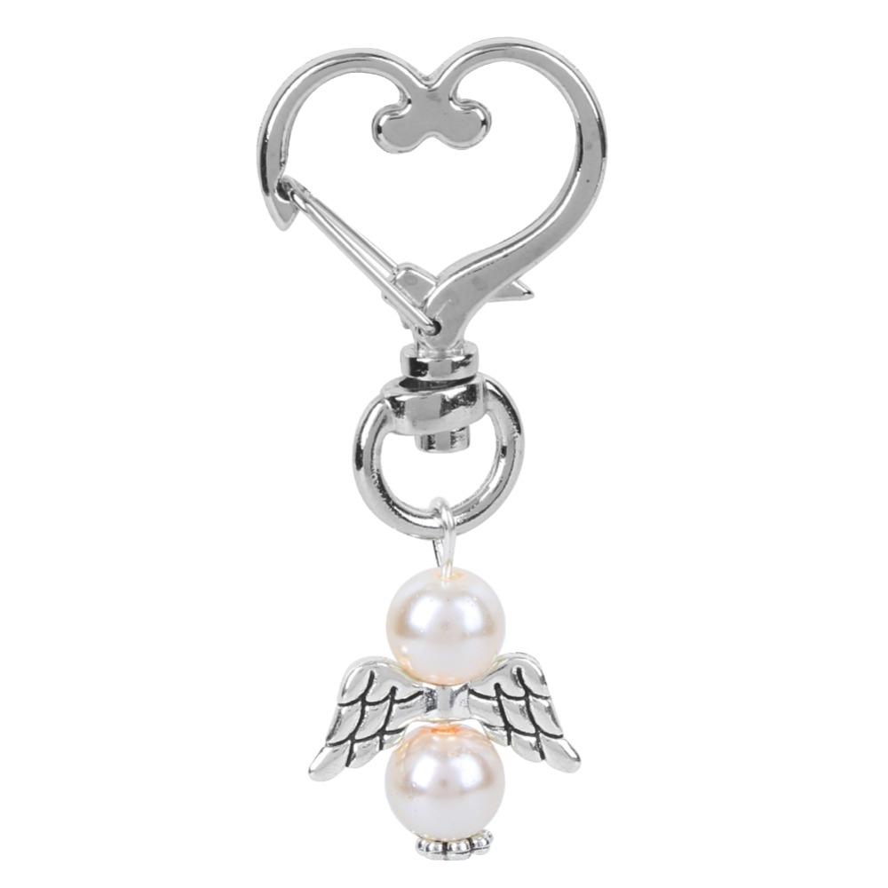 10pcs White, Pink, Blue Alloy Guardian Angel Charm Daily bag pendant and key storage decoration