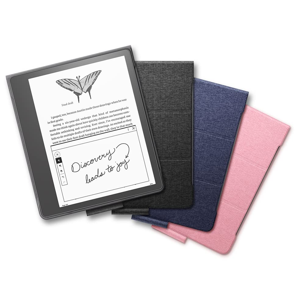 Kindle Scribe In 2024 and Amazon Genuine Fabric Folding Cover [For (released 2022)] (black)