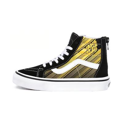 Sk8 Canvas Высокие кеды для скейтбординга для детей Черно-желтые Детские кроссовки VN0A4BUX0MM