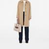 Burberry Freya Horseferry Принт Двухцветная Хлопок и Телячья Кожа Сумка-тоут Женские Сумки-тоут Натуральный Коричневый 80441381