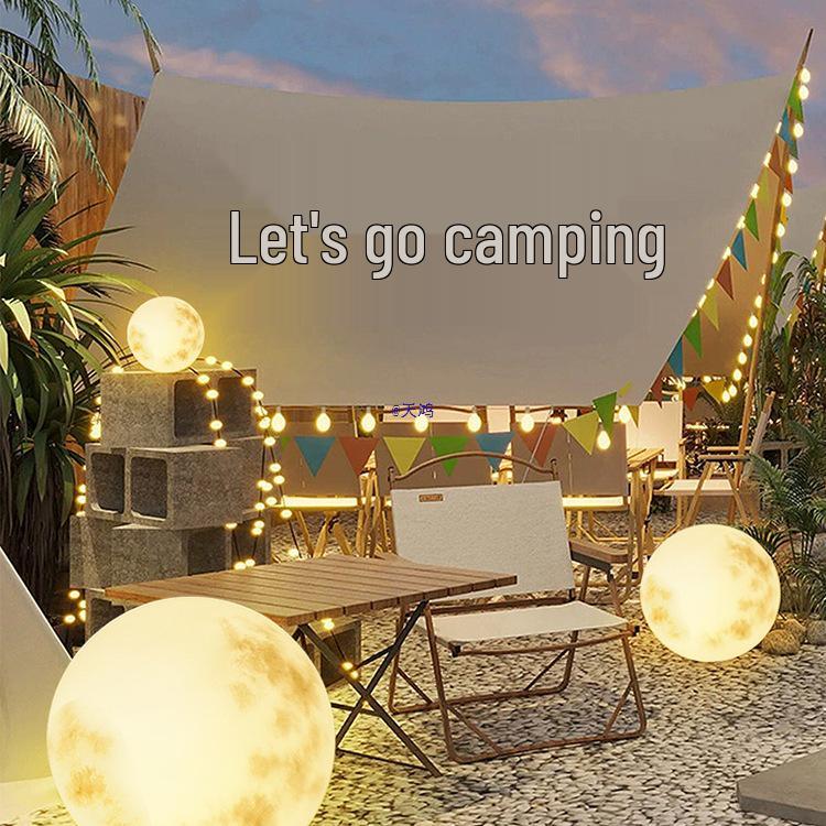 Водонепроницаемый солнечный лунный светильник: Наружное напольное и ландшафтное освещение для кемпинга и газона