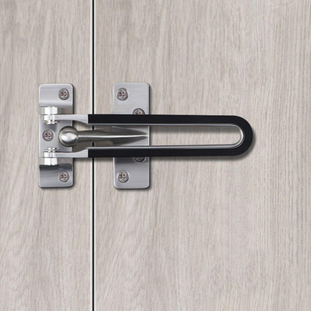 Thicken Solid Aluminum Zinc Zinc Alloy Anti Theft Buckle Brushed Nickel Door Lock Hardware Hotel Door
