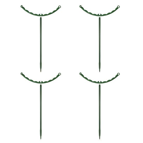 Plant Support Stakes Stackable Half Round Plant Stakes Easy Assembly Stake Trellis Plant Cages for Indoor Outdoor Tomato