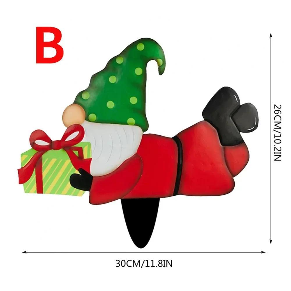 Christmas Decoration Santa Claus Snowman Tree Courtyard Plugin Christmas Decor for Garden Backyard Outdoor Home Decoration