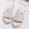 Summer Shoes for Women 20244 Rome Hemp Peep Toe Women's Wedge Slippers Outdoor Comfort Casual Ladies Slides Shoes Female Sandals