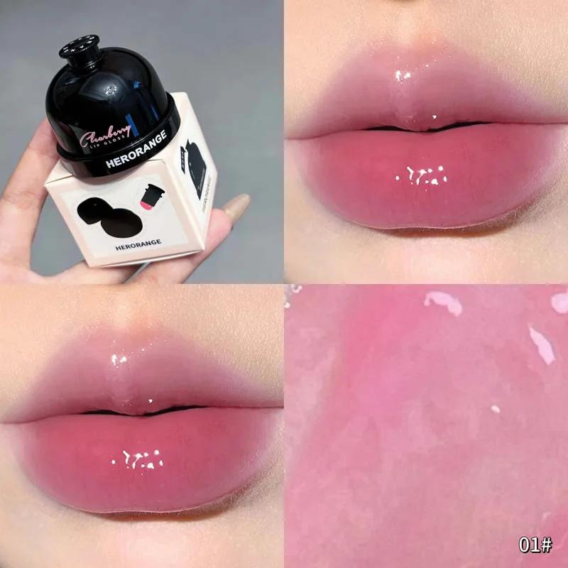 Clear Berry Jelly Lipstick Mirror Gloss Lip Essence Moisturizing Canned Lip Gloss Overlapping Coating Lip Makeup Beauty Cosmetic