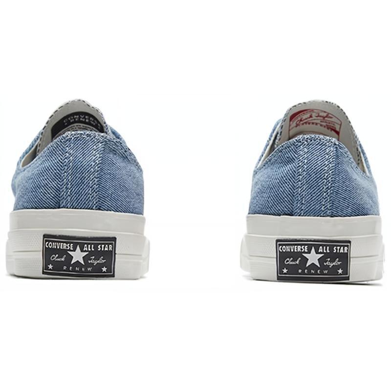Converse 1970-е годы Renew Denim Chunk Деним Комфорт Спорт Низкие парусиновые Унисекс Джинсовый синий