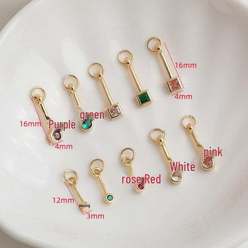 Браслет-подвеска Tila из позолоченного 14K золота с цирконами в виде спичек для изготовления украшений своими руками