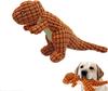 Indestructible Robust Dino Plush, Squeaky Durable Dog Chew Toys for Aggressive Chewers, Interactive for Boredom