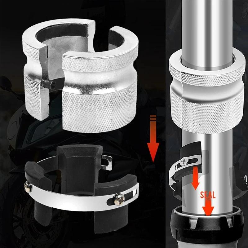 39мм-50мм Инструмент для установки сальников мотоциклетной вилки Регулируемый ручной инструмент для снятия Масляные сальники высокий Инструмент Аксессуары Универсальный
