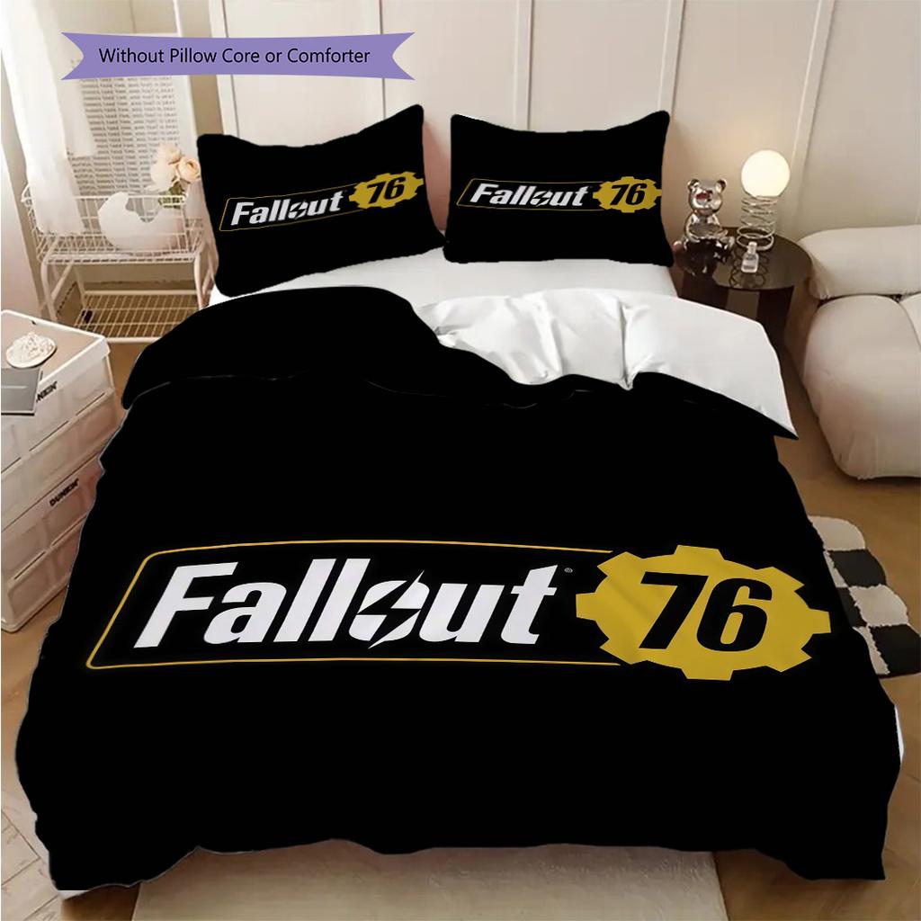 Fallout 76 Postapocalyptic Survival Threepiece Set 1 Duvet Cover 2 Pillowcase Without Core Christmas Birthday Gift