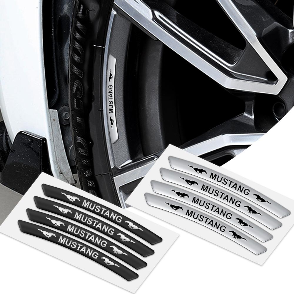 4pcs Aluminum Car Wheel Hub Badge Tire Rim Stickers Decoration Accessories