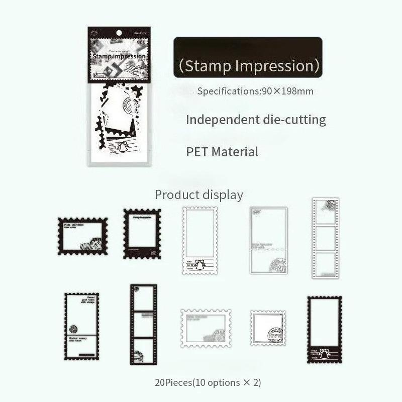 20 шт. Декоративные наклейки для питомцев Серия «Кино времени» Винтажный киносправочник Этикетка для скрапбукинга Дневник, альбом, телефон, планировщик