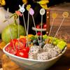 100Pcs/Set Easter Toothpicks Bunny Carrots Multifunctional Cocktail Picks Disposable Fruit Salad Bamboo Sticks Decoration