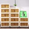 Plastic Wardrobe Storage Box Installation-Free Multi-Layer Storage Locker  for Home