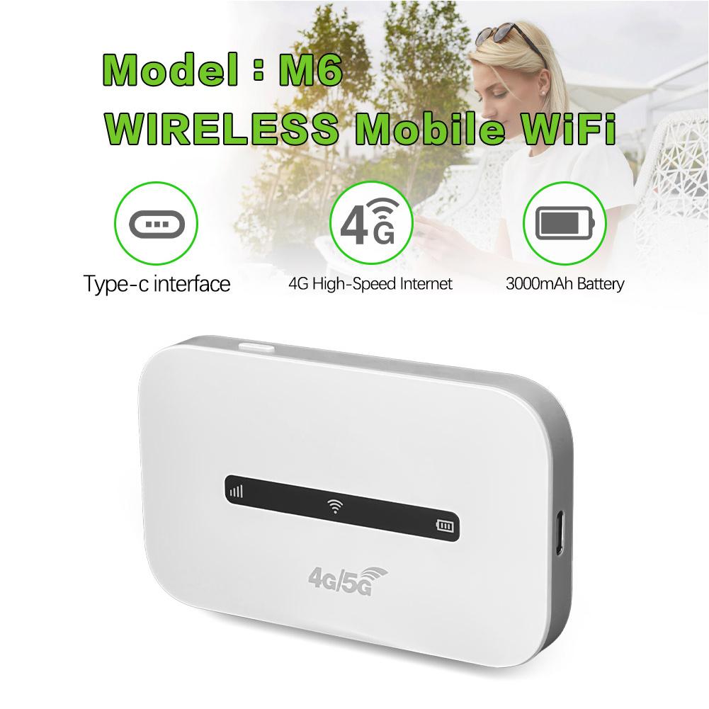 M6 Портативная точка доступа WiFi 4G LTE 3000 мАч 150 Мбит/с Беспроводной интернет-маршрутизатор со слотом для SIM-карты Модем-маршрутизатор для дома, офиса, путешествий