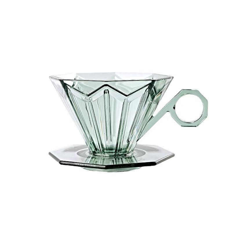 Jiaqi Octagonal Diamond Pour-Over Coffee Filter Cup Set