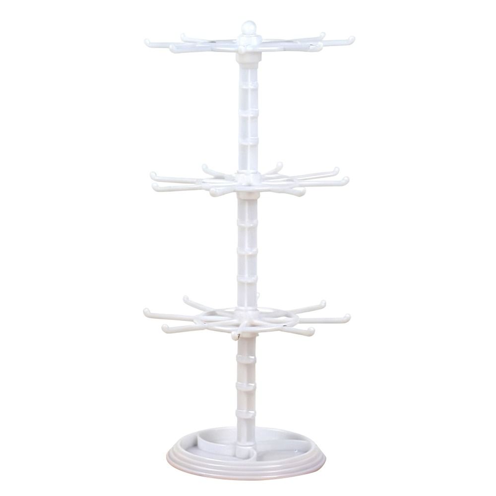 Multi-layer Keychain Hanging Rack Acrylic Material Adjustable Tiers Display Rack DIY Organizer Spinner Display Storage Rack