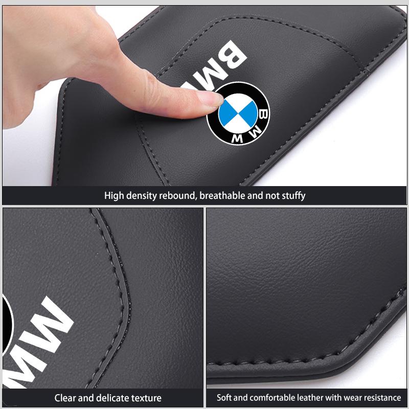QAED6 Car Interior Leg Knee Rest Pads Leather Cushion For BMW X3 X5 M5 M3 E46 E90 E60 F10 E39 F30 E36 G30 E87 E70