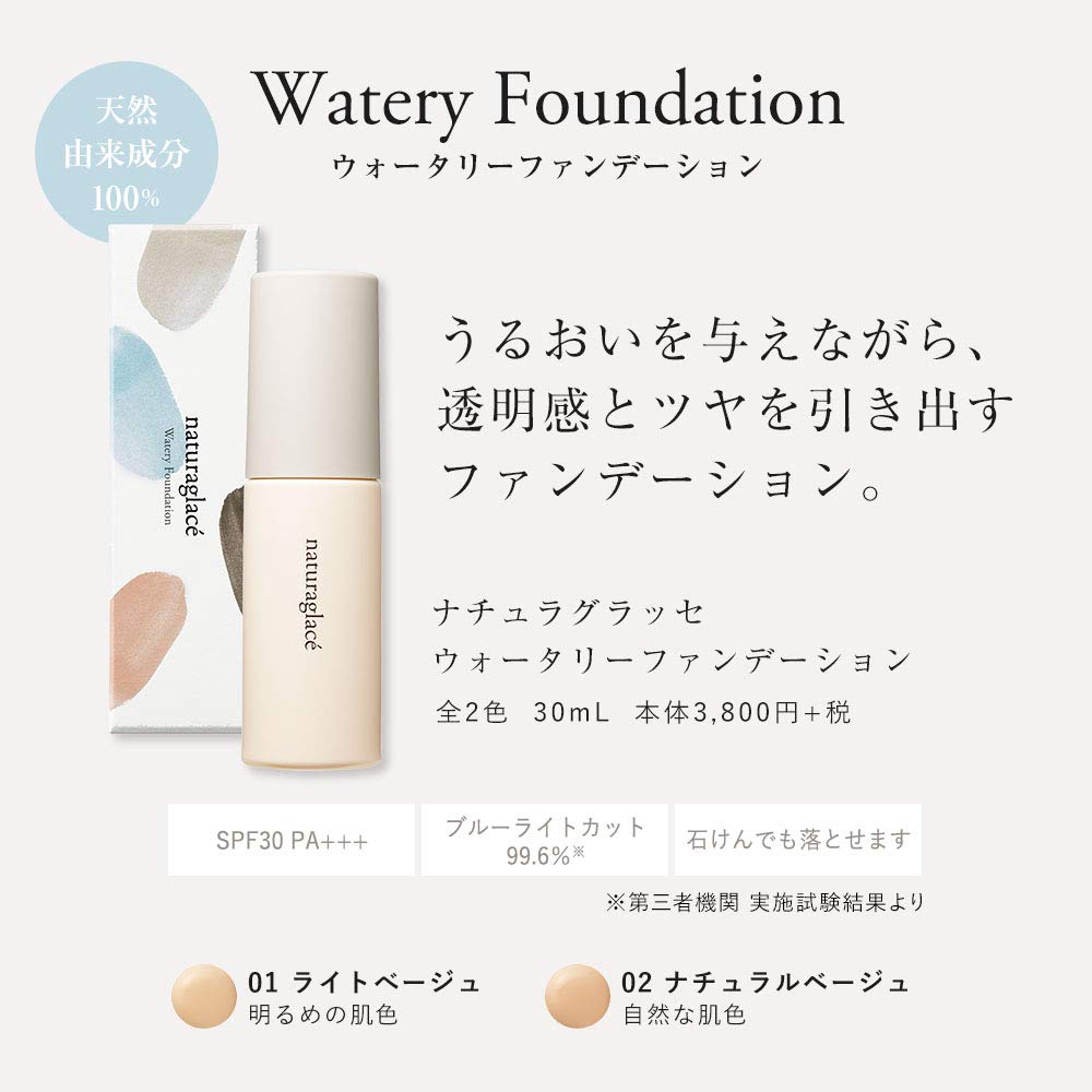 Natura Glace Watery Foundation N 02 Натуральный бежевый SPF30 PA+++ 30 мл